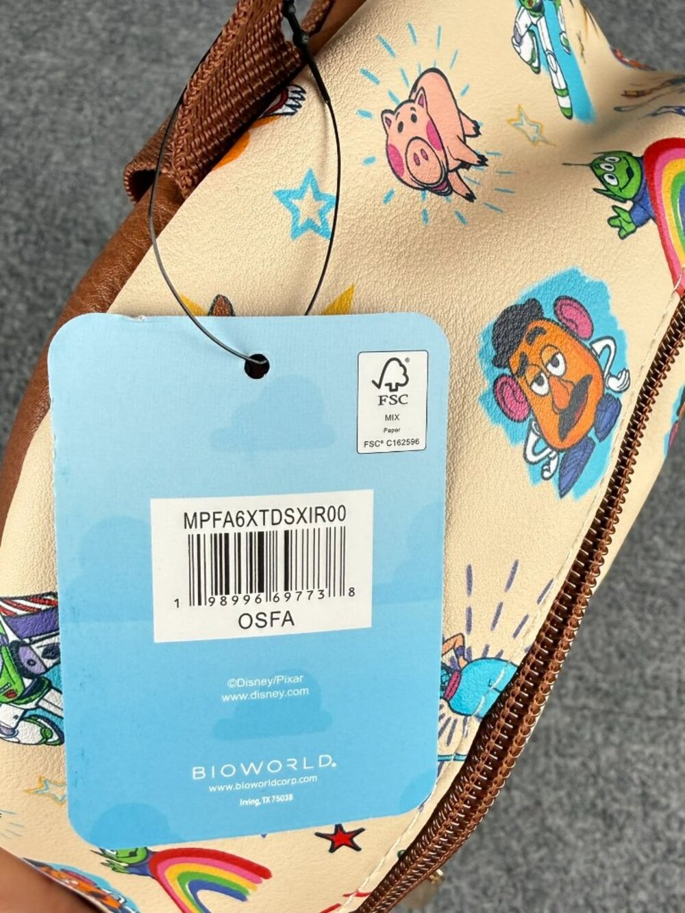 Disney Toy Story Mini Backpack Bioworld NWT All Over Characters Pixar Bag - Picture 10 of 12